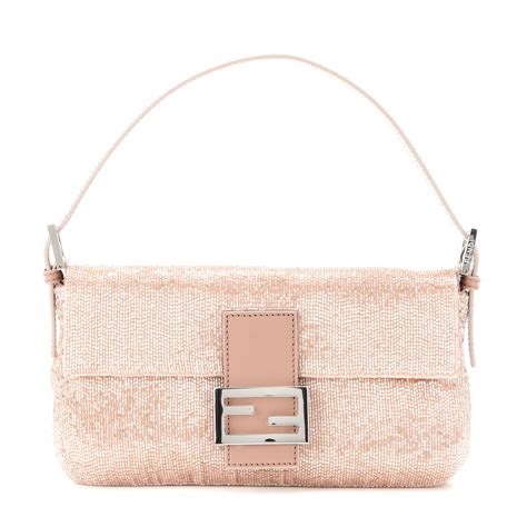 fendi pink beaded baguette|fendi monogram baguette bag.